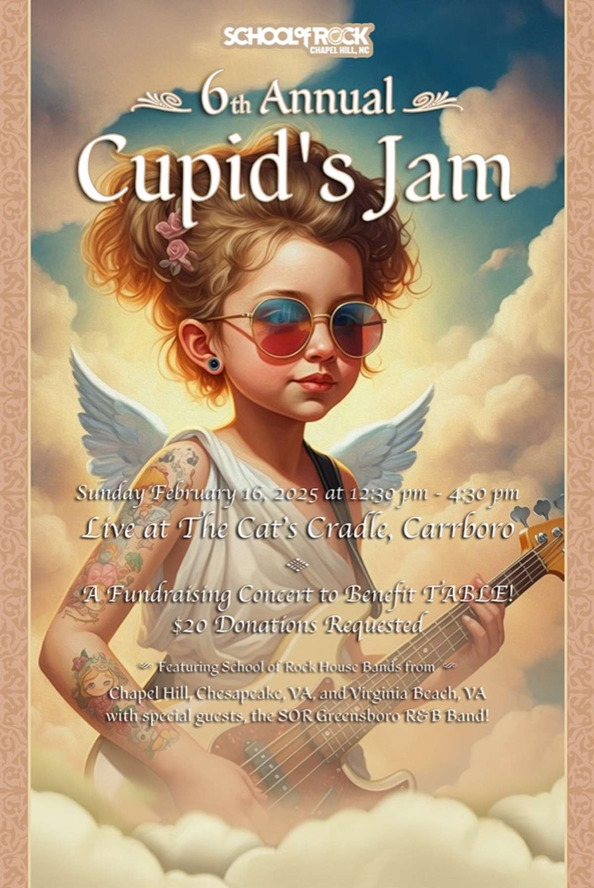 6th Annual Cupid’s Jam – Benefit Concert for TABLE