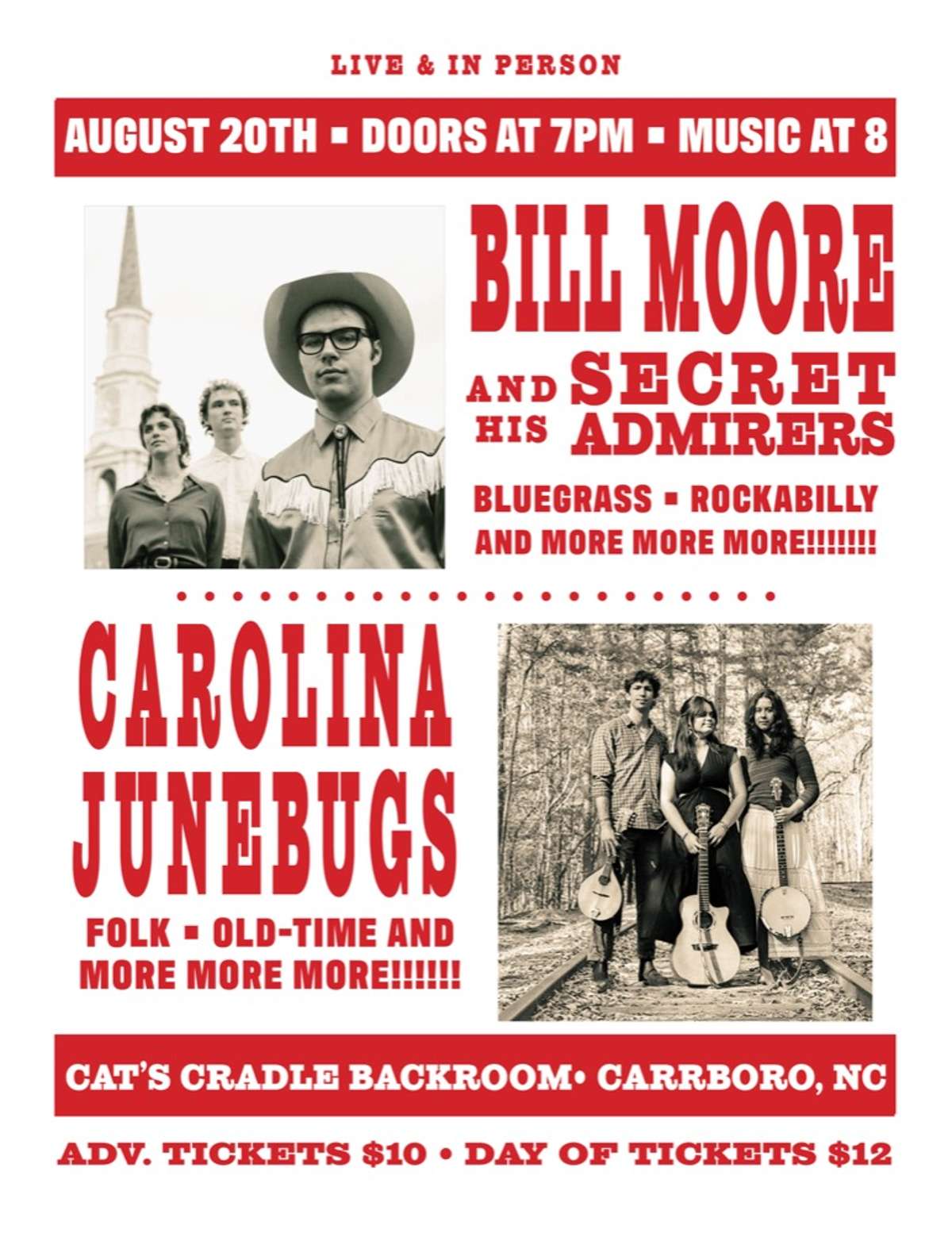 Bill Moore and his Secret Admirers, The Carolina Junebugs