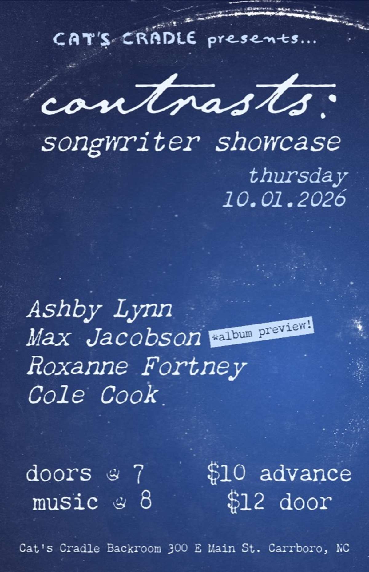 Contrasts Songwriter Showcase